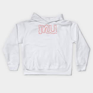 Mu Cursive Greek Letter Kids Hoodie